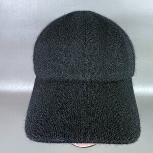 Quince Women's Hat Size XS/S Black Cashmere Sherpa Lined Adjustable Unisex Cap